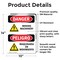 Signmission Moving Machinery Bilingual Danger Sign, Vinyl Decal, 10in W x 14in L, 2PK OS-2PACK-DS-D-1014-VS-1453 - alternate 4